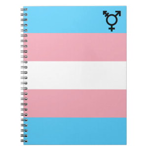 Caderno Espiral Notebook de orgulho transexual