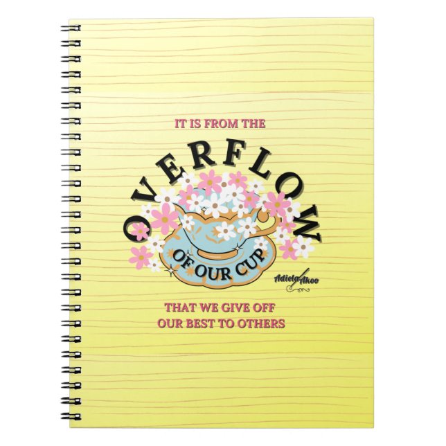 Caderno Espiral Notebook de Overflow Spiral por Adiela Akoo (Frente)