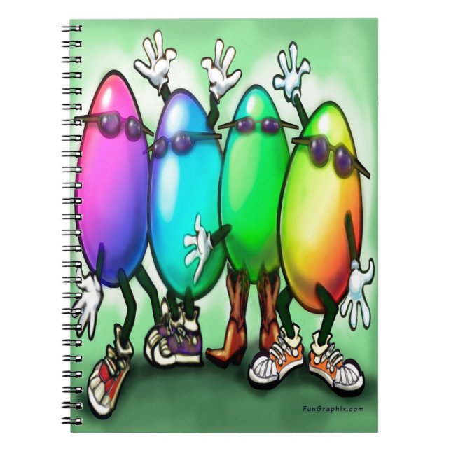 Caderno Espiral Notebook de ovos de páscoa (Frente)