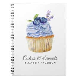 Caderno Espiral Notebook de pastelaria cupcake