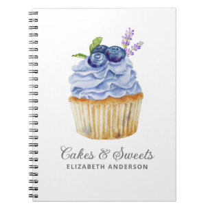 Caderno Espiral Notebook de pastelaria cupcake