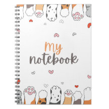 Notebook de patas de gatos giros