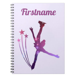Caderno Espiral Notebook de patinação artística - Árabe roxo
