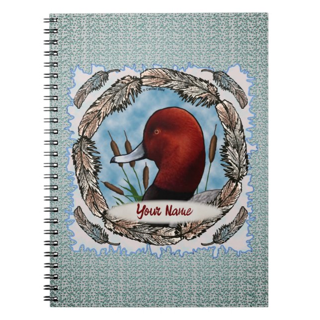 Caderno Espiral Notebook de Pato Vermelho (Frente)