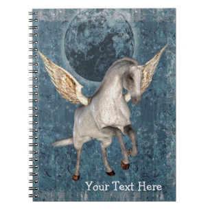 Caderno Espiral Notebook de Pegasus Moon Fantasy Horse