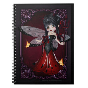 Caderno Espiral Notebook de pequena Cookie Devil Girl Design 1