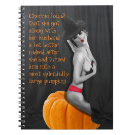 Caderno Espiral Notebook de Piada de Humor com Casamento de Vintag