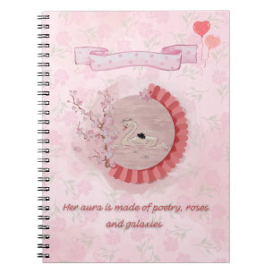 Caderno Espiral Notebook de poesia e Rosas