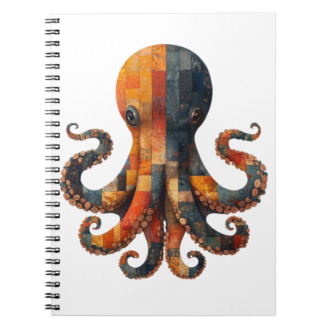 Caderno Espiral Notebook de Polvo de Patchwork (Frente)