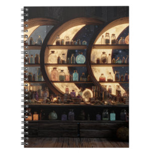 Caderno Espiral Notebook de Prateleira de Fase Lona Encantada