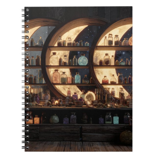Caderno Espiral Notebook de Prateleira de Fase Lona Encantada (Frente)
