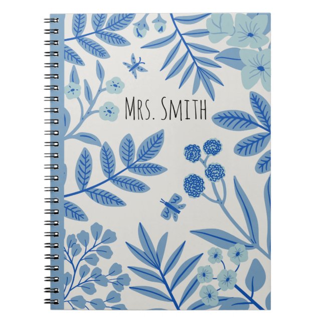 Caderno Espiral notebook de professor, presente personalizado de p (Frente)