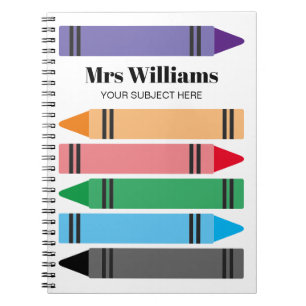 Caderno Espiral Notebook de professor universitário com giz colori