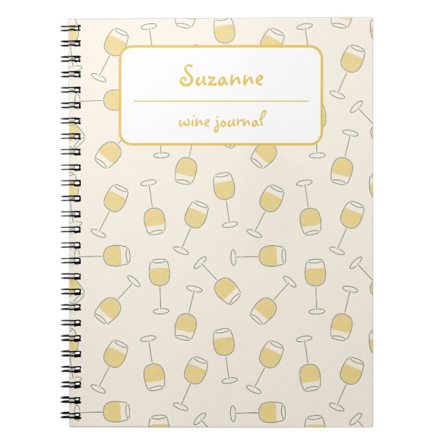 Caderno Espiral Notebook de Provando de vidro branco (Frente)