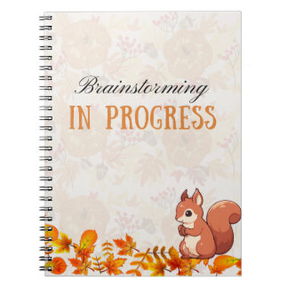 Caderno Espiral Notebook de queda de Design com brainstorming em a