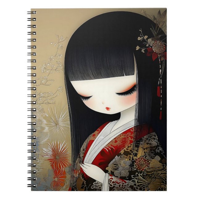 Caderno Espiral Notebook de rainha anime voluntário (Frente)
