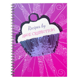 Caderno Espiral notebook de receita de panificação de cupcake pop 