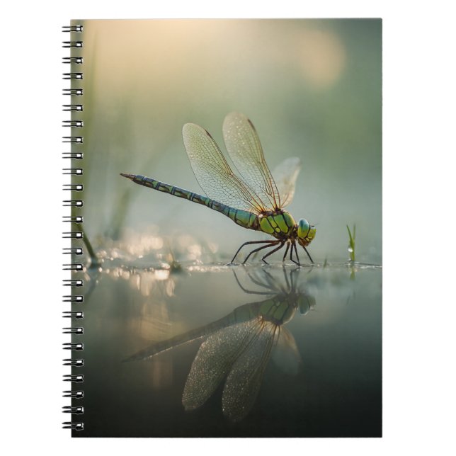 Caderno Espiral Notebook de Reflexão Dragonfly Morning (Frente)