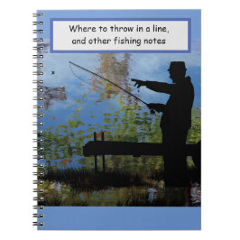 Caderno Espiral Notebook de Retirada de Pesca do Homem Mais Velho