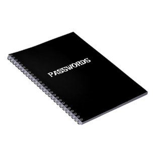Caderno Espiral Notebook de SENHAS Personalizável   Na moda