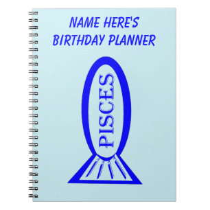 Caderno Espiral Notebook de Sinal de Estrela de peixes