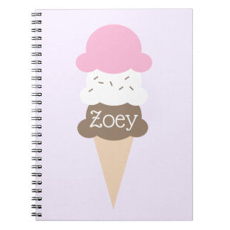 Caderno Espiral Notebook de Sorvete personalizado