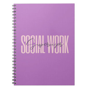 Caderno Espiral Notebook de Supervisor de Trabalho Social