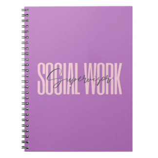Caderno Espiral Notebook de Supervisor de Trabalho Social
