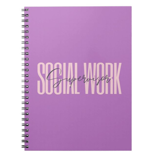 Caderno Espiral Notebook de Supervisor de Trabalho Social (Frente)