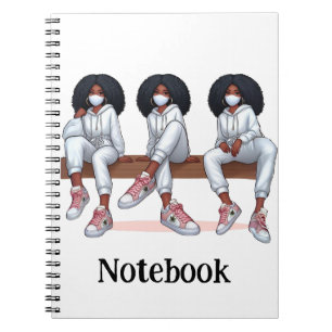 Caderno Espiral Notebook de terno branco