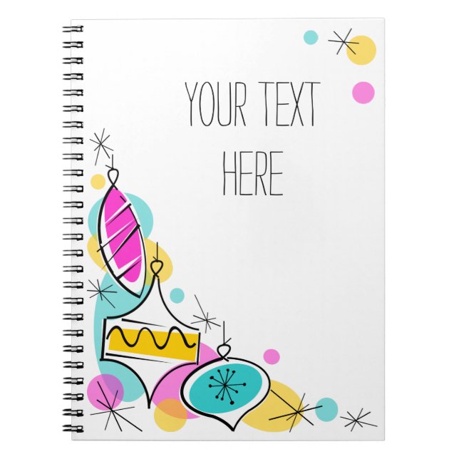 Caderno Espiral Notebook de texto do canto da árvore retrorreflect (Frente)