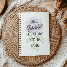 Caderno Espiral Notebook de texto JW 2025 Yeat com Hydrangea