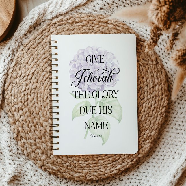 Caderno Espiral Notebook de texto JW 2025 Yeat com Hydrangea (Criador carregado)