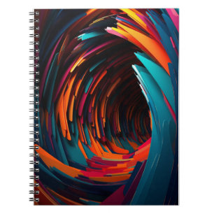 Caderno Espiral Notebook de túnel espiral vibrante