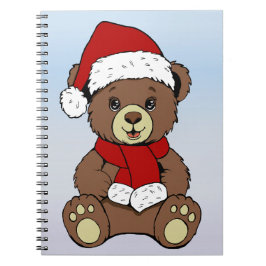 Caderno Espiral Notebook De Urso De Teddy Natal 6,5 x 8,75 Polegad