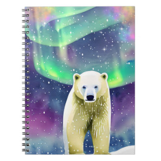 Caderno Espiral Notebook de Urso Polar Bonito para a escola de 6,5