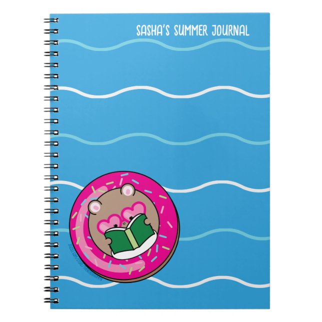 Caderno Espiral Notebook de Verão para amantes de Hamster Kawaii C (Frente)