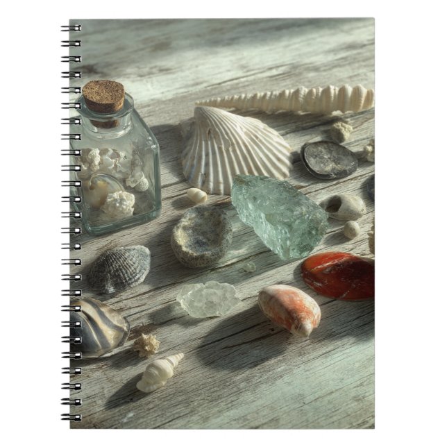 Caderno Espiral Notebook de vidro marinho (Frente)