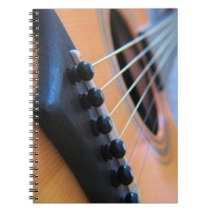 Caderno Espiral Notebook de violão de cadeia acústica