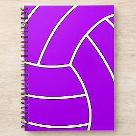 Caderno Espiral Notebook de voleibol de cor personalizada