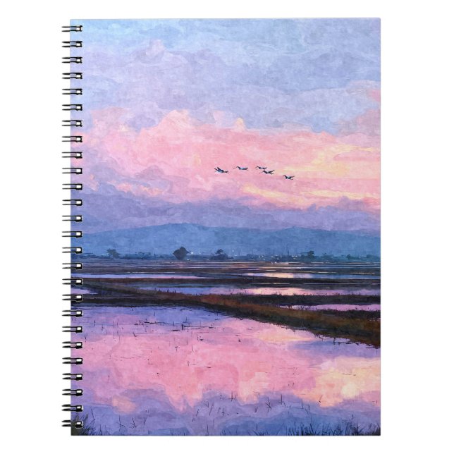 Caderno Espiral Notebook de voo Pastel Sunset (Frente)