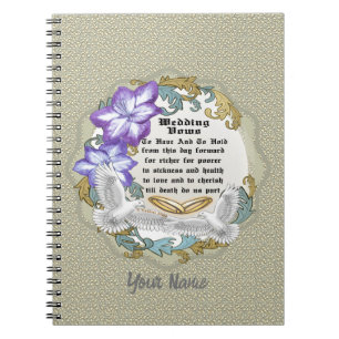 Caderno Espiral Notebook de Vows de Casamento