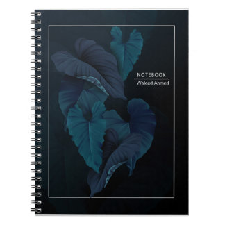 Caderno Espiral Notebook Deep Blue Botanic Dreams