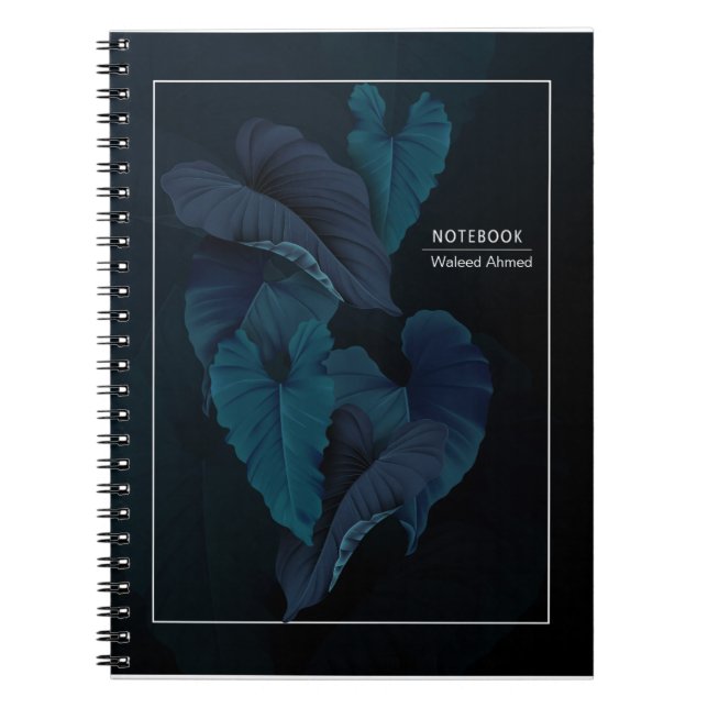 Caderno Espiral Notebook Deep Blue Botanic Dreams (Frente)