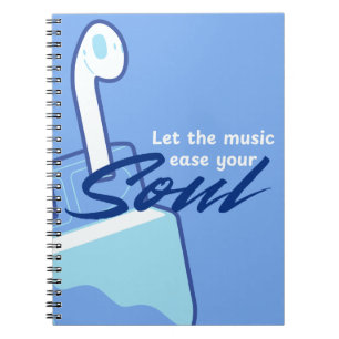 Caderno Espiral Notebook "Deixe a música fácil"