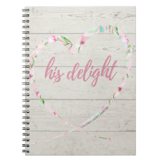 Caderno Espiral Notebook Delight (fundo de madeira leve)