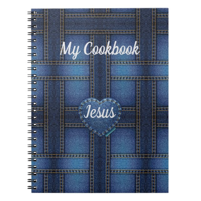 Caderno Espiral Notebook Denim Design (Frente)