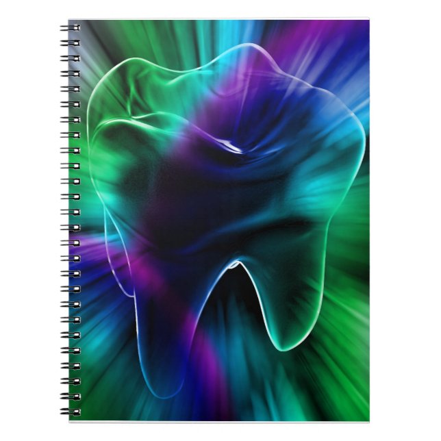 Caderno Espiral Notebook Dentista de Design de Dente de Dente de D (Frente)