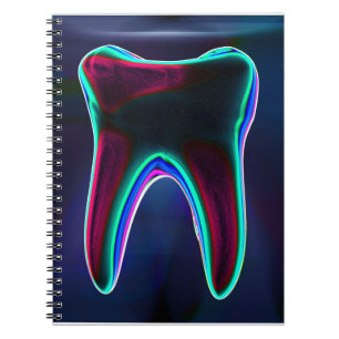 Caderno Espiral Notebook dentista ortodontista azul