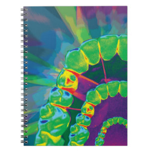 Caderno Espiral Notebook Dentista Ortodontista Colorido